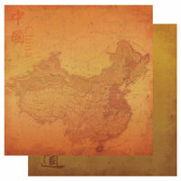 Best Creation Inc - China Collection - 12 x 12 Double Sided Glitter Paper - China