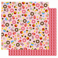 Best Creation Inc - Candy Shop Collection - 12 x 12 Double Sided Glitter Paper - Sweet Tooth