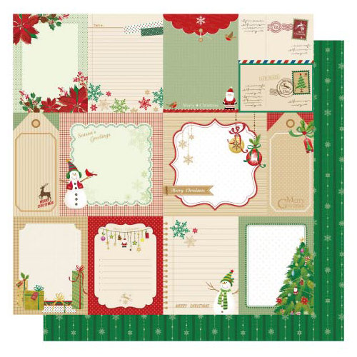 Best Creation Inc - Christmas Wishes Collection - 12 x 12 Glittered Paper - Christmas Journal