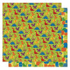 Best Creation Inc - Dinosaur Collection - 12 x 12 Double Sided Glitter Paper - Dinosaurs