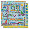 Best Creation Inc - Dinosaur Collection - 12 x 12 Double Sided Glitter Paper - Dinosaur Words