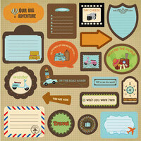 Best Creation Inc - Travel Forever Collection - Die Cut Chipboard Pieces