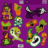 Best Creation Inc - Haunted House Collection - Glittered Cardstock Stickers - Elements