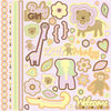 Best Creation Inc - Safari Girl Collection - Glittered Cardstock Stickers - Element