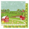 Best Creation Inc - Farm Life Collection - 12 x 12 Double Sided Glitter Paper - Around the Farm