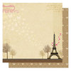 Best Creation Inc - Go Paris Collection - 12 x 12 Glittered Paper - Eiffel Tower