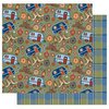 Best Creation Inc - Gone Camping Collection - 12 x 12 Double Sided Glitter Paper - Camping Gear