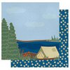 Best Creation Inc - Gone Camping Collection - 12 x 12 Double Sided Glitter Paper - Lakeside Left