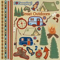 Best Creation Inc - Gone Camping Collection - Glitter Cardstock Stickers - Element