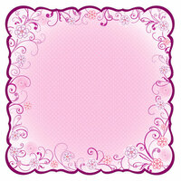 Best Creation Inc - Once Upon A Dream Collection - 12 x 12 Die Cut Glitter Paper - Flower Twirls