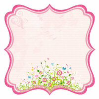 Best Creation Inc - Bella Collection - 12 x 12 Die Cut Glitter Paper - Bella Journal Pink