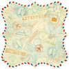 Best Creation Inc - Travel Forever Collection - 12 x 12 Die Cut Glitter Paper - Stamp it Airmail
