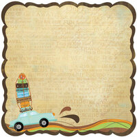 Best Creation Inc - Travel Forever Collection - 12 x 12 Die Cut Glitter Paper - Vacation Getaway
