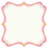 Best Creation Inc - Bunny Love Collection - Easter - 12 x 12 Die Cut Glitter Paper - Victorian Lace