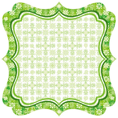 Best Creation Inc - St. Patrick Collection - 12 x 12 Die Cut Glitter Paper - Celtic Border