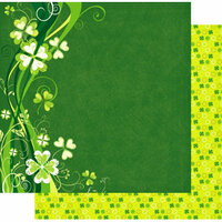 Best Creation Inc - Green Day Collection - 12 x 12 Double Sided Glitter Paper - Luck O' The Irish