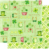 Best Creation Inc - Green Day Collection - 12 x 12 Double Sided Glitter Paper - Happy St Patrick's Day