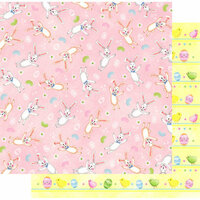 Best Creation Inc - Easter Moment Collection - 12 x 12 Double Sided Glitter Paper - Bunny Love