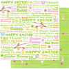 Best Creation Inc - Easter Moment Collection - 12 x 12 Double Sided Glitter Paper - Easter Words