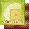 Best Creation Inc - Play Ball Collection - 12 x 12 Double Sided Glitter Paper - Out of the Park