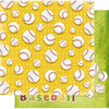 Best Creation Inc - Play Ball Collection - 12 x 12 Double Sided Glitter Paper - Home Run