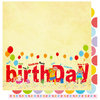 Best Creation Inc - Make a Wish Collection - 12 x 12 Double Sided Glitter Paper - Birthday Letters