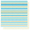 Best Creation Inc - Water Fun Collection - 12 x 12 Double Sided Glitter Paper - Pool Scallop Stripes
