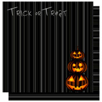 Best Creation Inc - Trick or Treat Collection - 12 x 12 Double Sided Glitter Paper - Trick or Treat Words