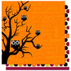 Best Creation Inc - Trick or Treat Collection - 12 x 12 Double Sided Glitter Paper - Hoo Hoo