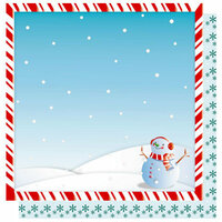 Best Creation Inc - Magic Christmas Collection - 12 x 12 Double Sided Glitter Paper - A Snowfall to Remember, CLEARANCE