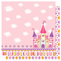 Best Creation Inc - Once Upon A Dream Collection - 12 x 12 Double Sided Glitter Paper - Fairy Castle