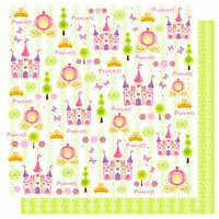 Best Creation Inc - Once Upon A Dream Collection - 12 x 12 Double Sided Glitter Paper - Fairy Tales