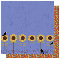 Best Creation Inc - Autumn Splendor Collection - 12 x 12 Double Sided Glitter Paper - Sunflower Patch