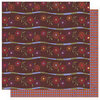 Best Creation Inc - Autumn Splendor Collection - 12 x 12 Double Sided Glitter Paper - Wildflowers