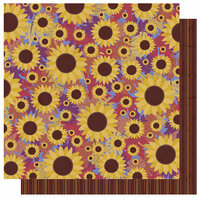 Best Creation Inc - Autumn Splendor Collection - 12 x 12 Double Sided Glitter Paper - Sunflower Medley