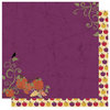 Best Creation Inc - Autumn Splendor Collection - 12 x 12 Double Sided Glitter Paper - Pumpkin Cluster