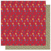 Best Creation Inc - Autumn Splendor Collection - 12 x 12 Double Sided Glitter Paper - Flower Cascade