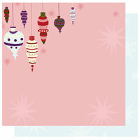 Best Creation Inc - FaLaLa Christmas Collection - 12 x 12 Double Sided Glitter Paper - Ornaments