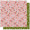Best Creation Inc - FaLaLa Christmas Collection - 12 x 12 Double Sided Glitter Paper - Ornament Stripe