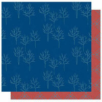 Best Creation Inc - Winter Wonderful Collection - Christmas - 12 x 12 Double Sided Glitter Paper - Trees