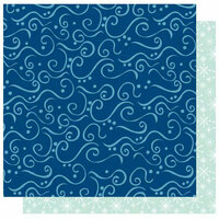 Best Creation Inc - Winter Wonderful Collection - Christmas - 12 x 12 Double Sided Glitter Paper - Snow Swirls