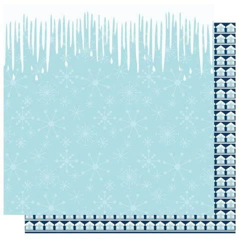 Best Creation Inc - Winter Wonderful Collection - Christmas - 12 x 12 Double Sided Glitter Paper - Icicles