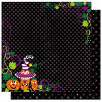 Best Creation Inc - Haunted House Collection - Halloween - 12 x 12 Double Sided Glitter Paper - Halloween Night