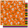 Best Creation Inc - Haunted House Collection - Halloween - 12 x 12 Double Sided Glitter Paper - Boo Orange