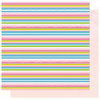 Best Creation Inc - Bella Collection - 12 x 12 Double Sided Glitter Paper - Bella Stripes