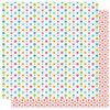 Best Creation Inc - Bella Collection - 12 x 12 Double Sided Glitter Paper - Sweet Floral Dots