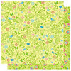 Best Creation Inc - Bella Collection - 12 x 12 Double Sided Glitter Paper - Bella's Garden