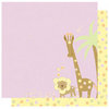 Best Creation Inc - Safari Girl Collection - 12 x 12 Double Sided Glitter Paper - Jungle Love - Right
