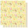 Best Creation Inc - Safari Girl Collection - 12 x 12 Double Sided Glitter Paper - Jungle Friends