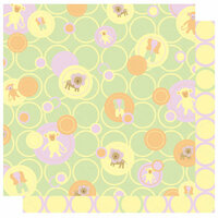 Best Creation Inc - Safari Girl Collection - 12 x 12 Double Sided Glitter Paper - Baby Dots